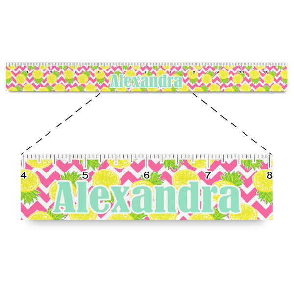 Custom Pineapples Plastic Ruler - 12" (Personalized)