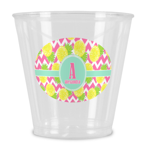 Custom Pineapples Plastic Shot Glass (Personalized)