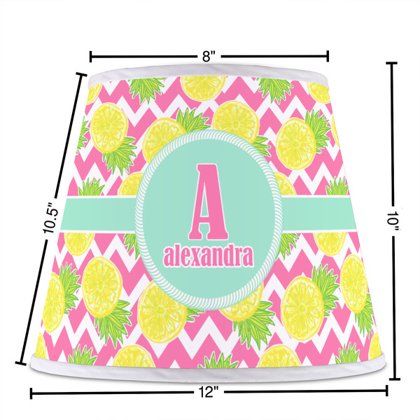 Pineapples Poly Film Empire Lampshade - Dimensions