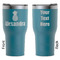 Pineapples RTIC Tumbler - Dark Teal - Double Sided - Front & Back