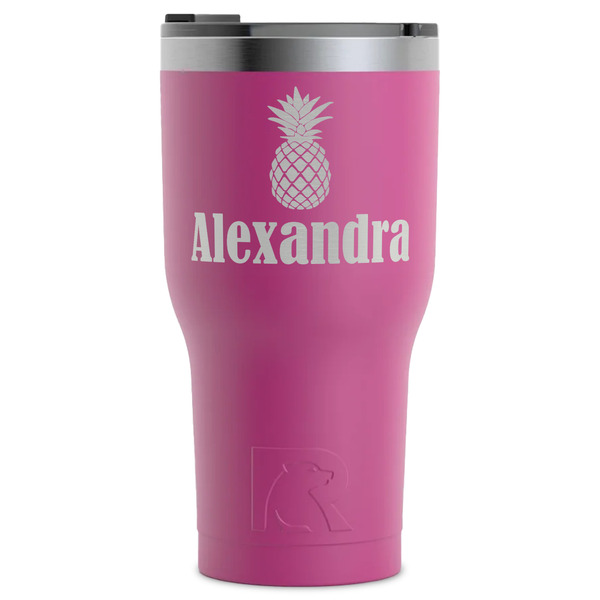 Custom Pineapples RTIC Tumbler - Magenta - Laser Engraved - Single-Sided (Personalized)