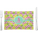 Pineapples Rectangular Glass Lunch / Dinner Plate - Single or Set (Personalized)