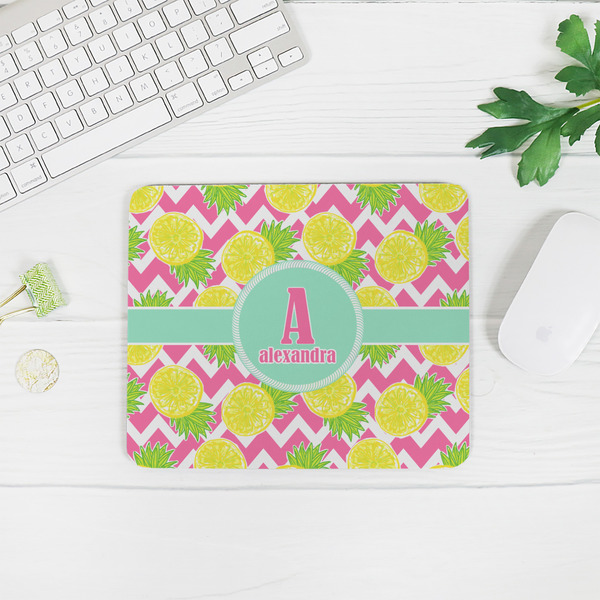Pineapples Rectangular Mouse Pad - LIFESTYLE 2