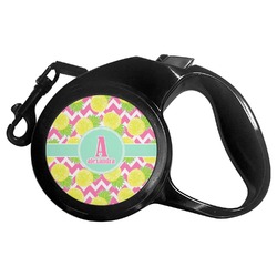 Pineapples Retractable Dog Leash - Small (Personalized)
