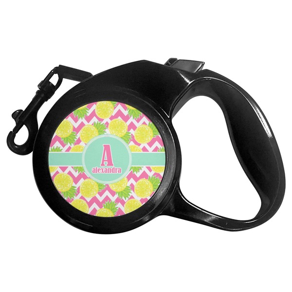 Custom Pineapples Retractable Dog Leash - Small (Personalized)