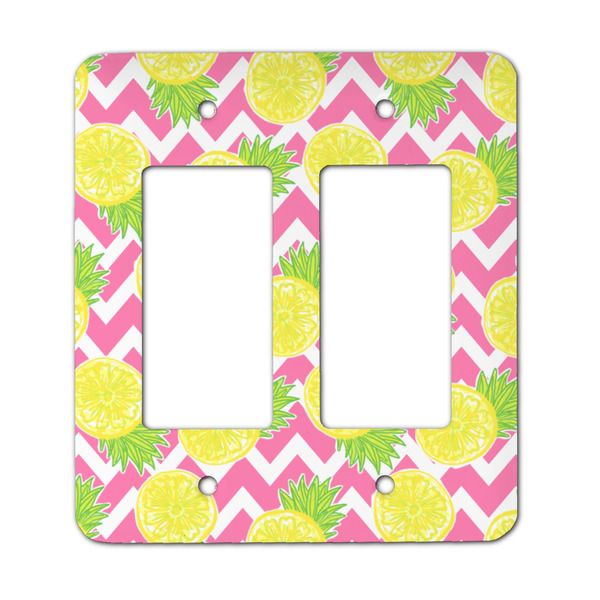 Custom Pineapples Rocker Style Light Switch Cover - Two Switch