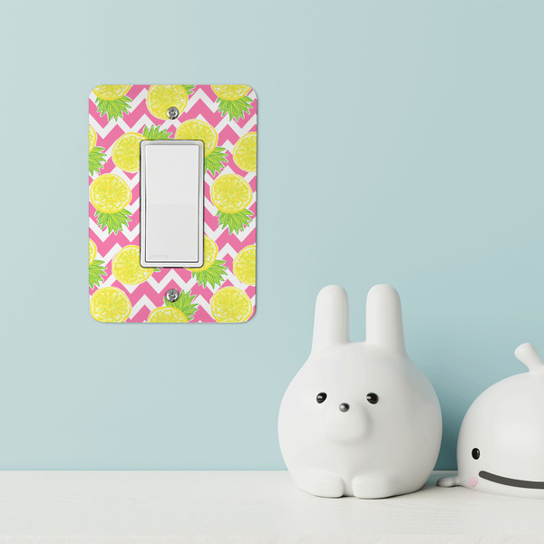 Pineapples Rocker Light Switch Covers - Single - IN CONTEXT