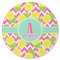 Pineapples Round Rubber Backed Coaster (Personalized)