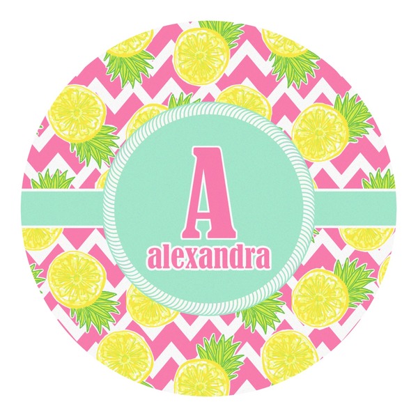 Custom Pineapples Round Decal - Large (Personalized)