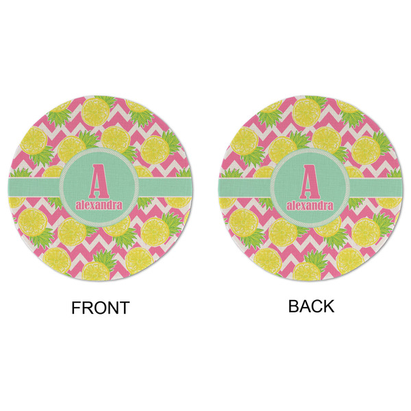 Pineapples Round Linen Placemats - APPROVAL (double sided)