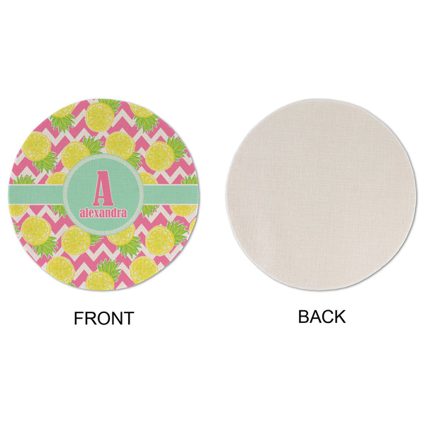 Pineapples Round Linen Placemats - APPROVAL (single sided)