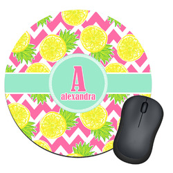Pineapples Round Mouse Pad (Personalized)