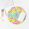 Pineapples Round Mousepad - LIFESTYLE 2