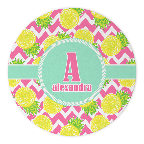 Pineapples Round Paper Coaster - Approval