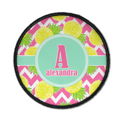 Pineapples Iron On Round Patch w/ Name and Initial