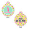 Pineapples Round Pet ID Tag - Large - Approval