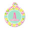 Pineapples Round Pet Tag