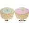 Pineapples Round Pouf Ottoman (Top and Bottom)