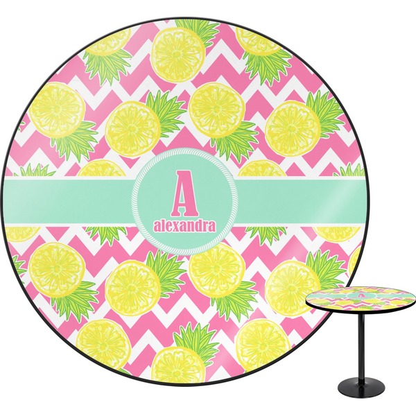 Custom Pineapples Round Table - 30" (Personalized)