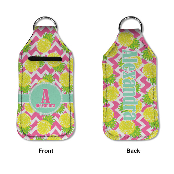 Pineapples Sanitizer Holder Keychain - Large APPROVAL (Flat)
