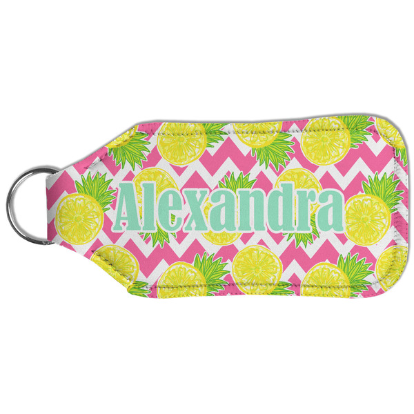 Pineapples Sanitizer Holder Keychain - Large (Back)