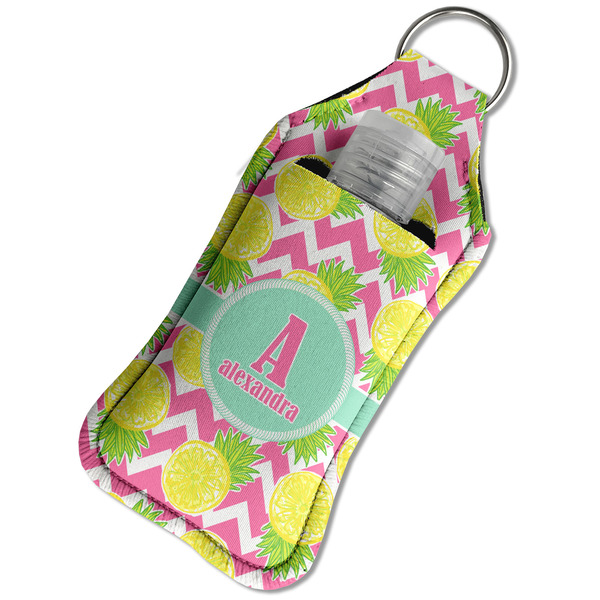 Pineapples Sanitizer Holder Keychain - Large in Case