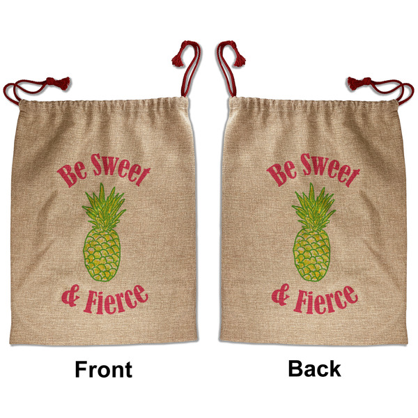Pineapples Santa Bag - Front and Back