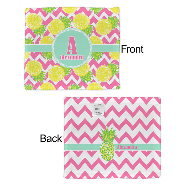 Pineapples Security Blanket - Front & Back View