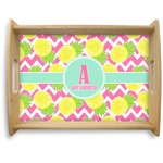 Pineapples Natural Wooden Tray - Large (Personalized)
