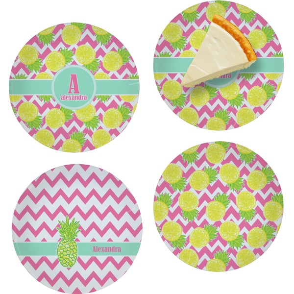 Pineapples Set of Appetizer / Dessert Plates