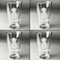Pineapples Set of Four Engraved Beer Glasses - Individual View
