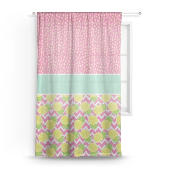 Custom Pineapples Sheer Curtain