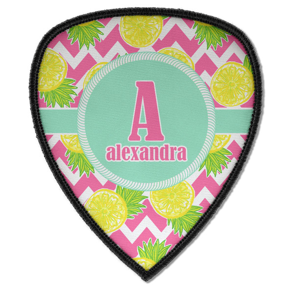 Custom Pineapples Iron on Shield Patch A w/ Name and Initial