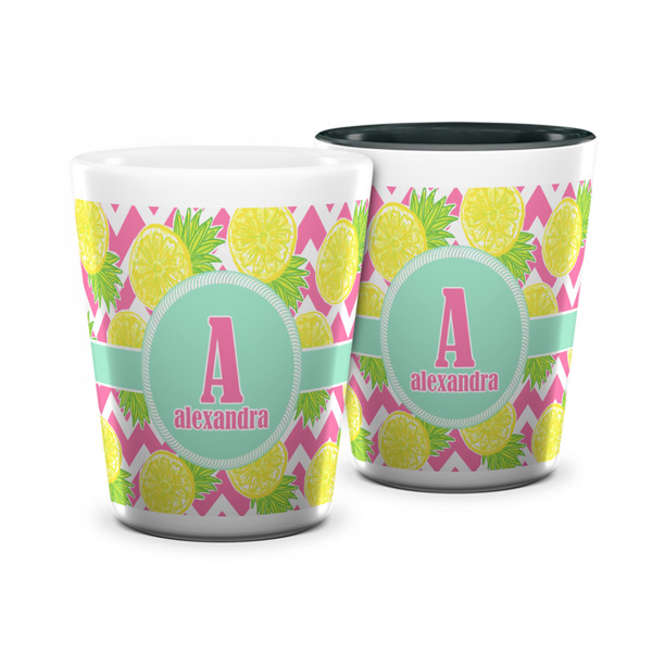 Custom Pineapples Ceramic Shot Glass - 1.5 oz (Personalized)