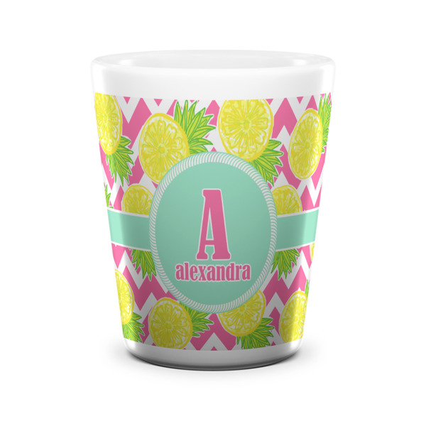 Pineapples Shot Glass - White - FRONT