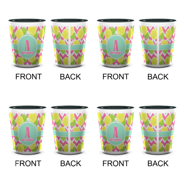 Pineapples Shot Glassess - Two Tone - Set of 4 - APPROVAL