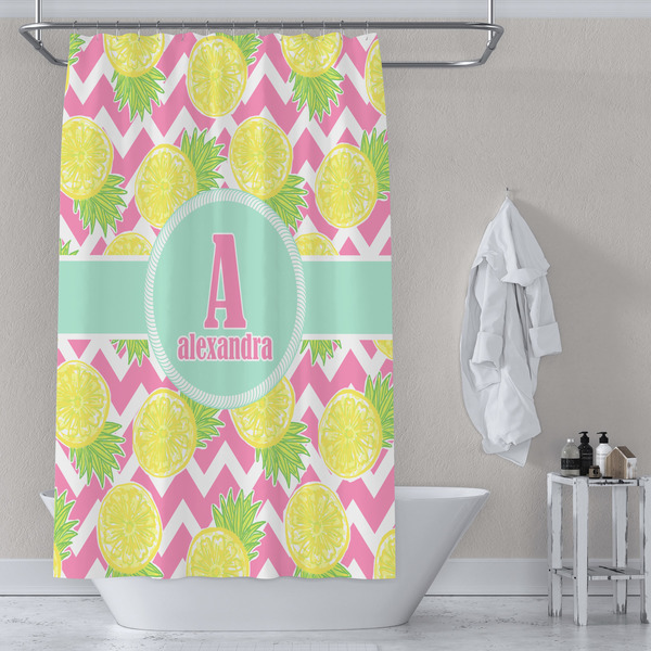 Pineapples Shower Curtain Lifestyle