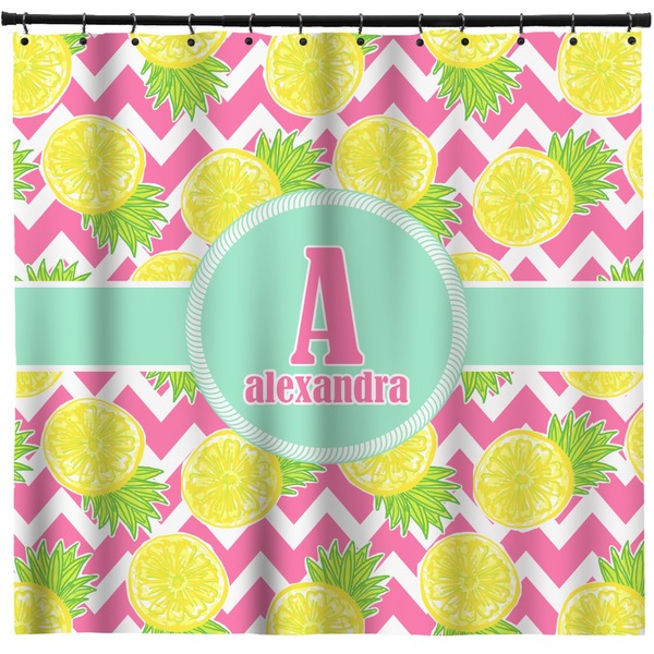 Custom Pineapples Shower Curtain - 71" x 74" (Personalized)