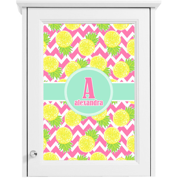 Pineapples Single White Cabinet Decal