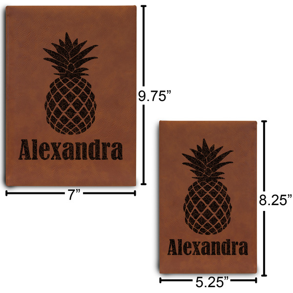 Pineapples Sketch Book Size Comparison w/ Dimension