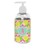 Pineapples Plastic Soap / Lotion Dispenser (8 oz - Small - White) (Personalized)