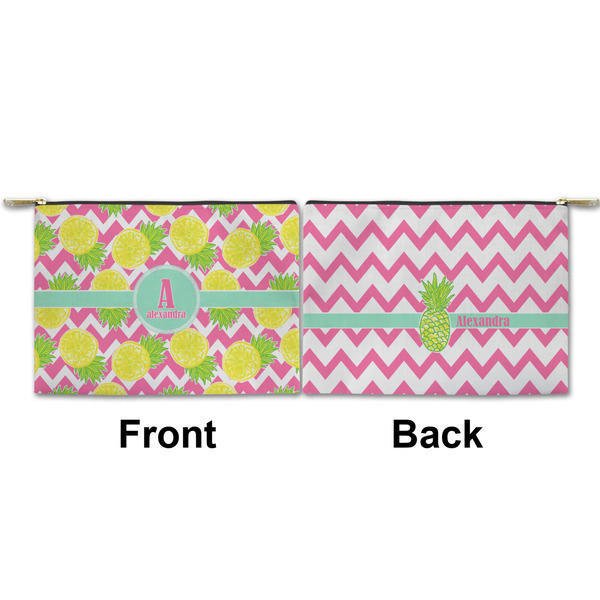 Pineapples Small Zipper Pouch Approval (Front and Back)