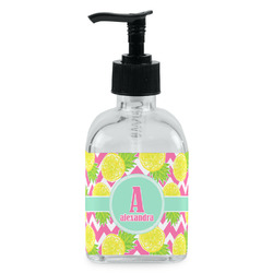 Pineapples Glass Soap & Lotion Bottle - Single Bottle (Personalized)