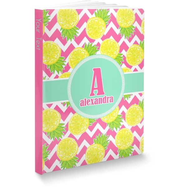 Custom Pineapples Softbound Notebook - 5.75" x 8" (Personalized)