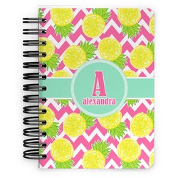 Pineapples Spiral Notebook - 5x7 w/ Name and Initial