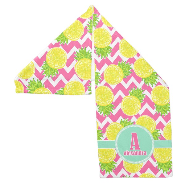 Pineapples Sports Towel Folded - Both Sides Showing