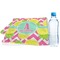 Pineapples Sports Towel Folded with Water Bottle