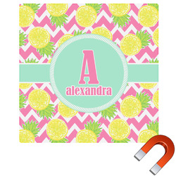 Pineapples Square Car Magnet - 6" (Personalized)