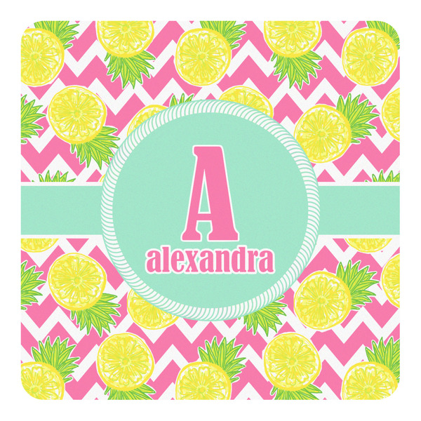 Custom Pineapples Square Decal - Large (Personalized)