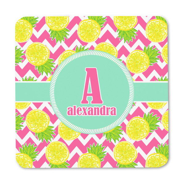 Pineapples Square Fridge Magnet - FRONT